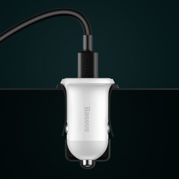 Automašīna lādētājs graudiem Pro 2x USB 4,8A balto šķiltavu ligzdai