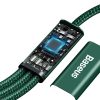 Ātra 3in1 USB-C Cable-USB-C / zibens / mikro USB 20 1,5 m zaļā krāsā