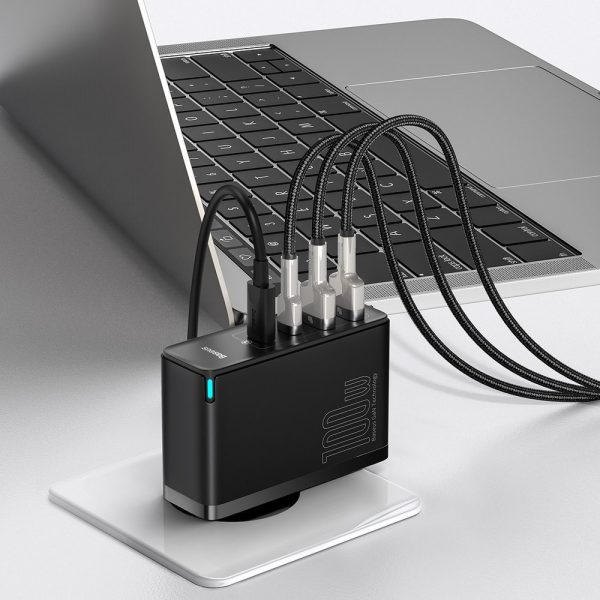Fast Gan2 Pro USB USB-C QC PD 100W Black Charger