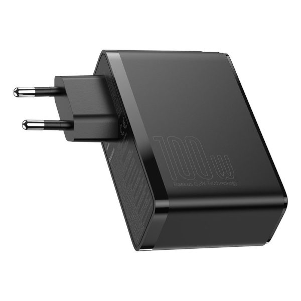 Fast Gan2 Pro USB USB-C QC PD 100W Black Charger