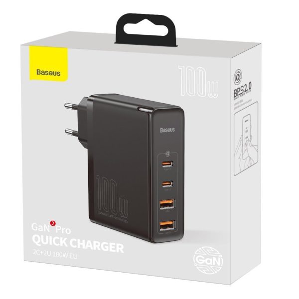 Fast Gan2 Pro USB USB-C QC PD 100W Black Charger