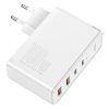 Ātrs Gan2 Pro USB USB-C QC PD 100W baltais lādētājs