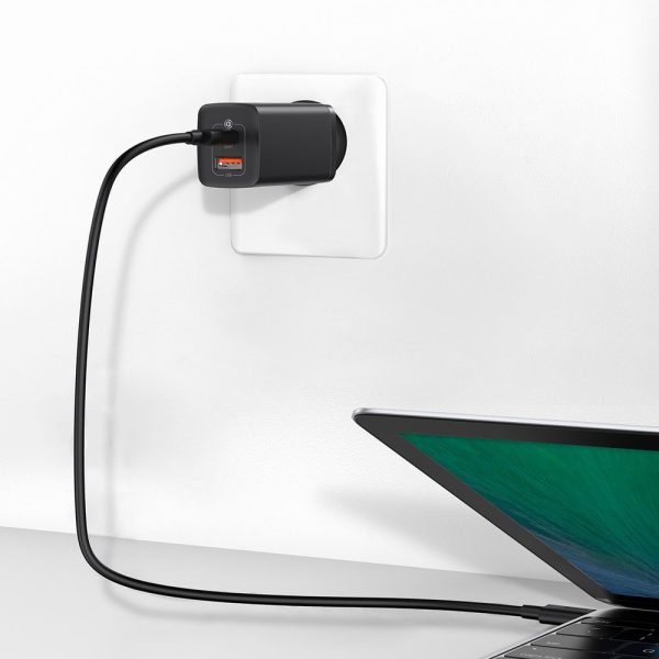 Fast Gan2 Pro USB USB-C QC PD 65W Black Charger