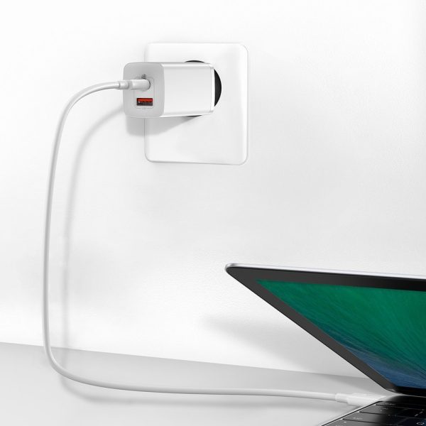 Fast Gan2 Pro USB USB-C QC PD 65W White Charger