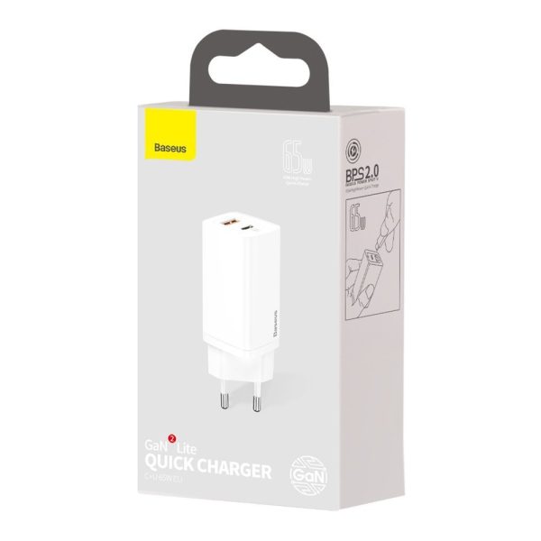 Fast Gan2 Pro USB USB-C QC PD 65W White Charger