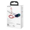 Augstākais kabeļa kabelis iPhone USB - zibens 2,4A 1m sarkans