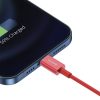 Augstākais kabeļa kabelis iPhone USB - zibens 2,4A 1m sarkans