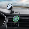 Automašīnu magnētiskā automašīnas turētājs Qi 15W MagSafe lādētājs iPhone Black