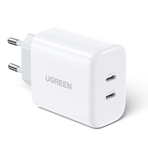 2x USB-C 40W Power Piegādes piegādes tīkla lādētājs