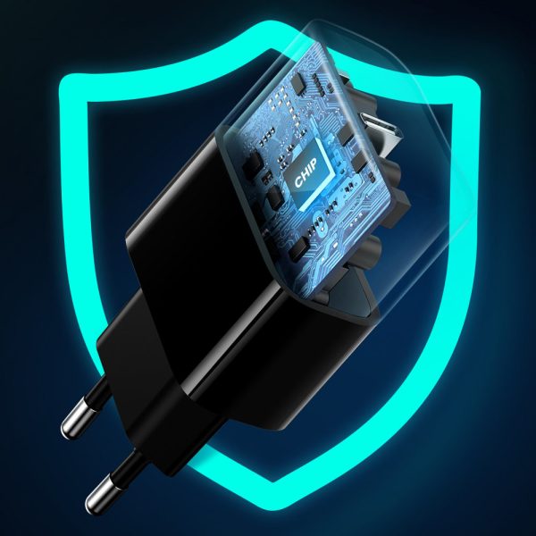 Tīkla lādētājs USB-C 20W barošanas piegādei melnā krāsā