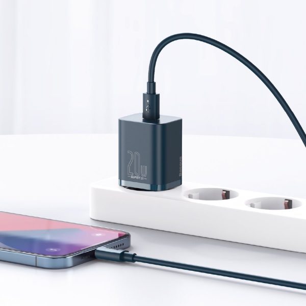 Lielisks Si 1c ātrs USB-C 20W barošanas piegāde Zilais lādētājs
