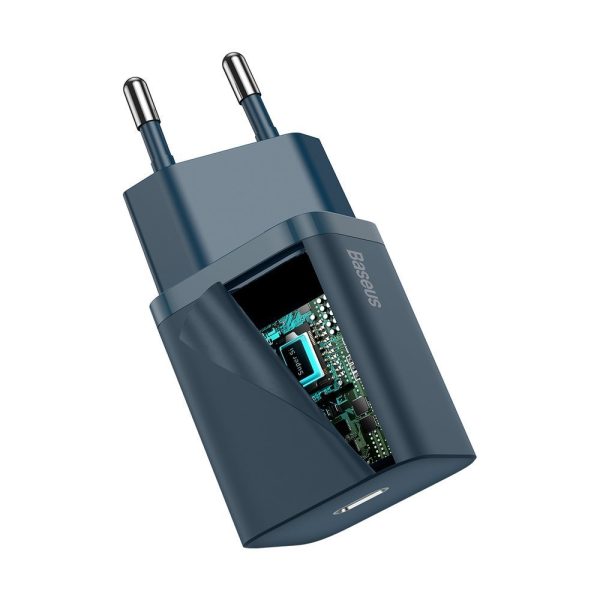 Lielisks Si 1c ātrs USB-C 20W barošanas piegāde Zilais lādētājs