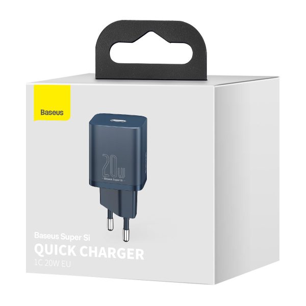 Lielisks Si 1c ātrs USB-C 20W barošanas piegāde Zilais lādētājs