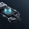 Ātrās automašīnas lādētājs USB-C USB 45W 5A PD QC 3.0 AFC SCP pelēks