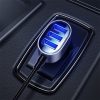 Ātra automašīnas lādētājs 5X USB 6.2A ar melnu pagarinājumu