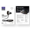 Ātra automašīnas lādētājs 5X USB 6.2A ar melnu pagarinājumu