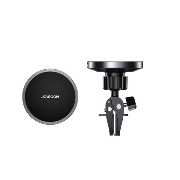Automašīnu magnētiskā automašīnas turētājs Qi 15W MagSafe lādētājs iPhone Black