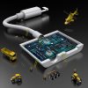 Adaptera adaptera austiņu izplatītājs iphone zibens - zibens 3,5 mm mini domkrats balts