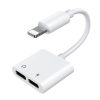 Adaptera adaptera austiņu izplatītājs iphone zibens - 2x zibens balts