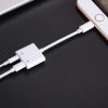 Adaptera adaptera austiņu izplatītājs iphone zibens - 2x zibens balts