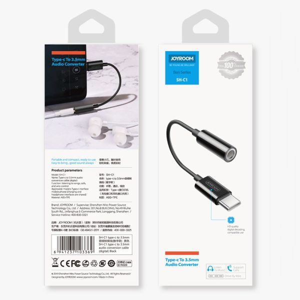 Adaptera adapteris austiņām 3,5 mm mini domkrata sieviete - USB -C vīriešu baltais