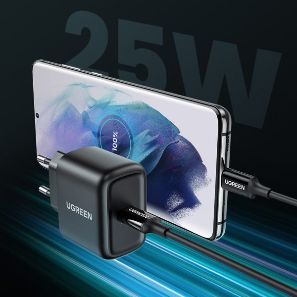 Tīkla lādētājs USB-C 25W PD + USB-C 2M USB kabelis