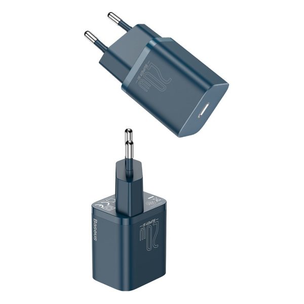 Lielisks Si 1c ātrs USB-C 20W PD lādētājs + iphone zibens 1m zils