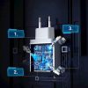 Ātra maksa 3,0 18W 3A USB White Charger ātrs lādētājs