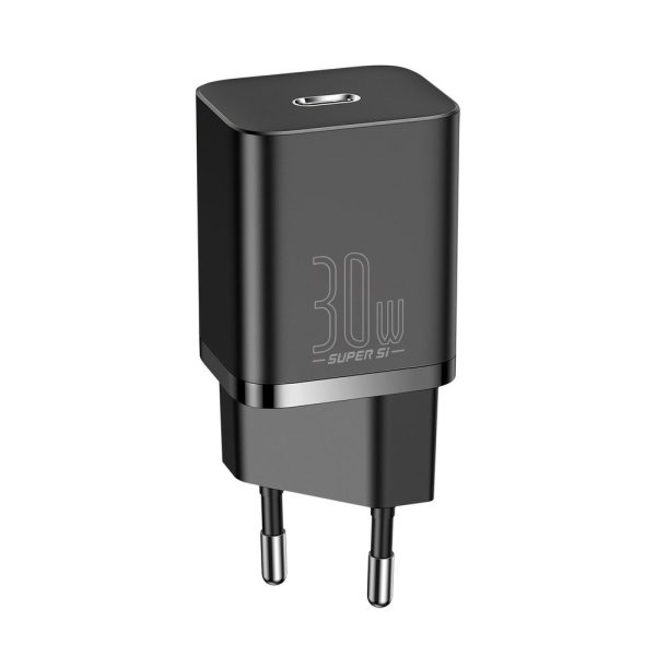 Lielisks Si 1c ātrs USB-C 30W barošanas piegāde Ātrā uzlāde melns lādētājs