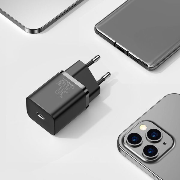 Lielisks Si 1c ātrs USB-C 30W barošanas piegāde Ātrā uzlāde melns lādētājs