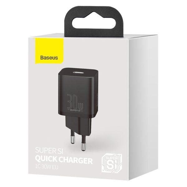 Lielisks Si 1c ātrs USB-C 30W barošanas piegāde Ātrā uzlāde melns lādētājs