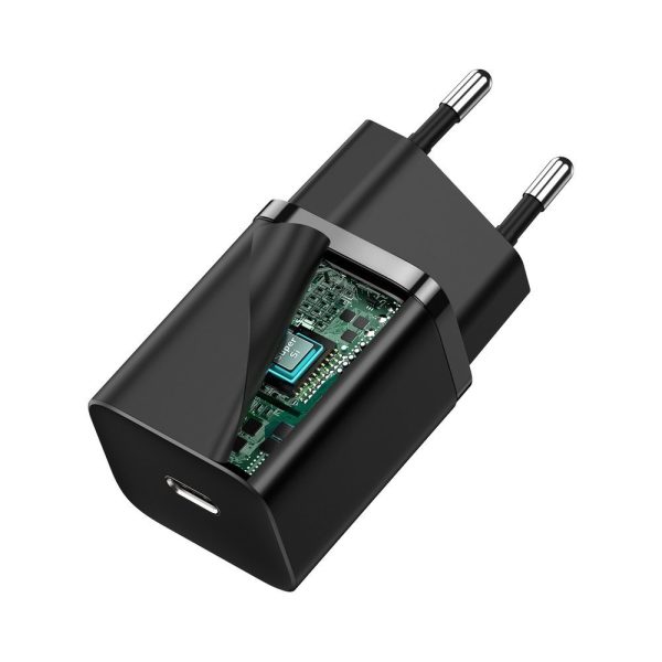 Lielisks Si 1c ātrs USB-C 30W barošanas piegāde Ātrā uzlāde melns lādētājs
