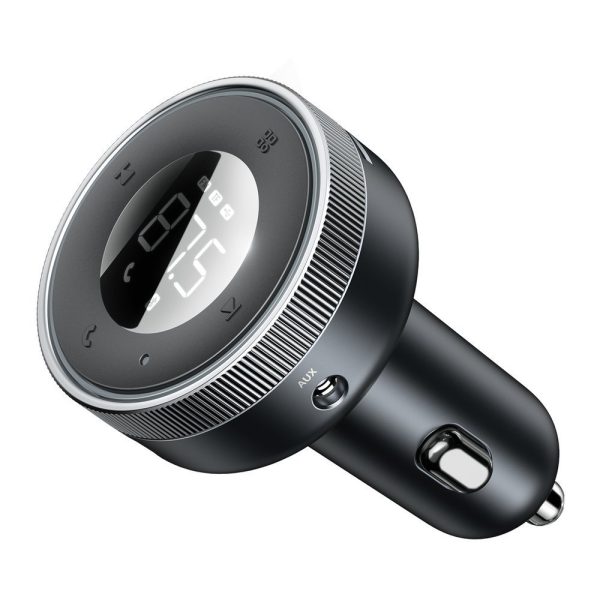 FM raidītājs mp3 atskaņotājs LED automašīnas lādētājs 2x USB Bluetooth Black
