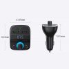 Raidītājs fm mp3 bluetooth 5.0 automašīnas lādētājs 3x USB TF MicroSd Black