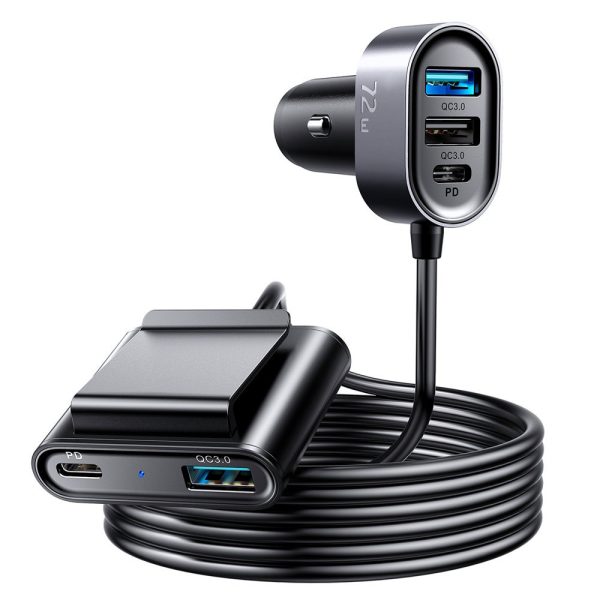 Automašīnas lādētājs 5 2xpd ierīces + 2xQC3.0 72W 1