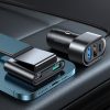 Automašīnas lādētājs 5 2xpd ierīces + 2xQC3.0 72W 1,5m melnas krāsas