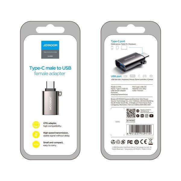 Adapteris USB 3.2 Ģen 1 vīrietis - USB -C sieviešu melns