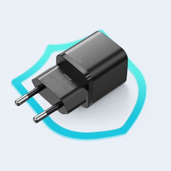 Ātrā tīkla lādētājs USB-C 20W Power Piegāde Ātrā uzlāde 3.0 AFC Black