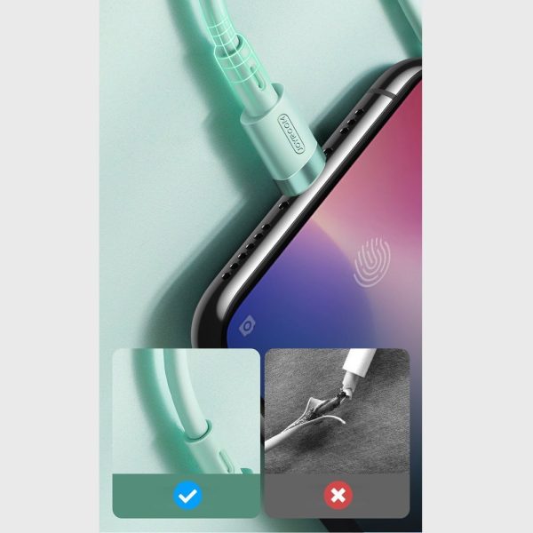 USB kabeļa kabelis - USB -C 2,4A 1,2 m balts