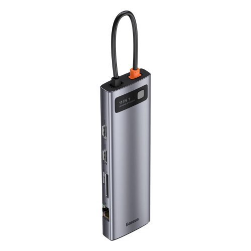 Daudzfunkcionālais centrmezgls USB-C metāla mirdzums 11w1 GREAM
