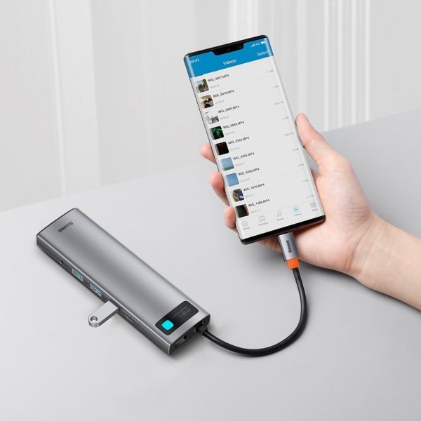 Daudzfunkcionālais centrmezgls USB-C metāla mirdzums 11w1 GREAM