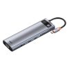 Daudzfunkcionālais centrmezgls USB-C metāla mirdzums 11w1 GREAM