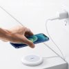Qi 15W bezvadu lādētājs ar silikona korpusu, kas ir saderīgs ar Magsafe White