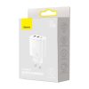 Kompakts ātrs 2x USB-C 30W 3A PD QC White Network Charger