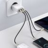 Kompakts ātrs 2x USB-C 30W 3A PD QC White Network Charger