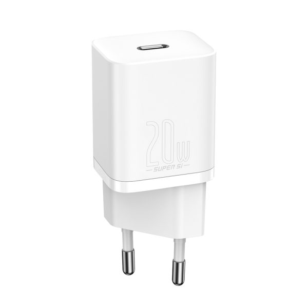 Lielisks SI 1C ātrs tālruņa lādētājs USB-C 20W PD White