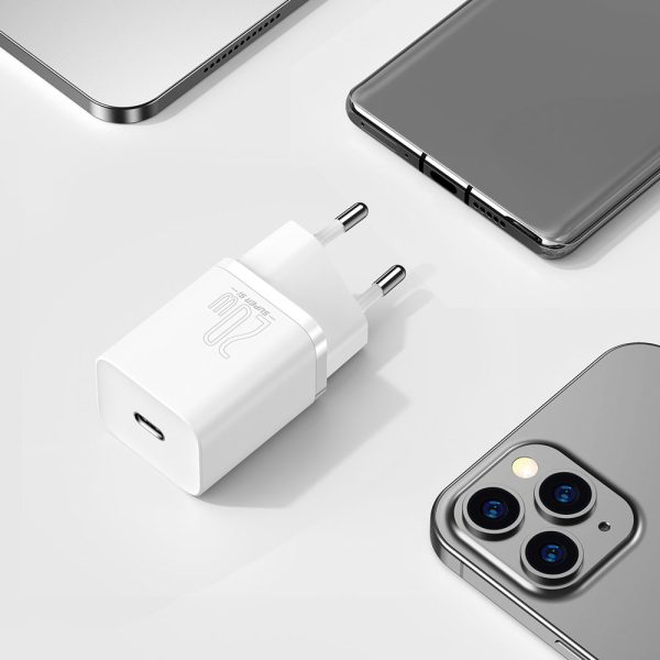 Lielisks SI 1C ātrs tālruņa lādētājs USB-C 20W PD White