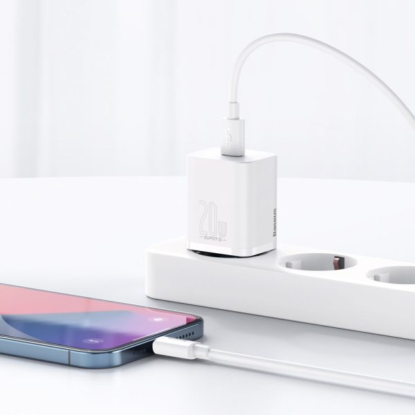 Lielisks SI 1C ātrs tālruņa lādētājs USB-C 20W PD White