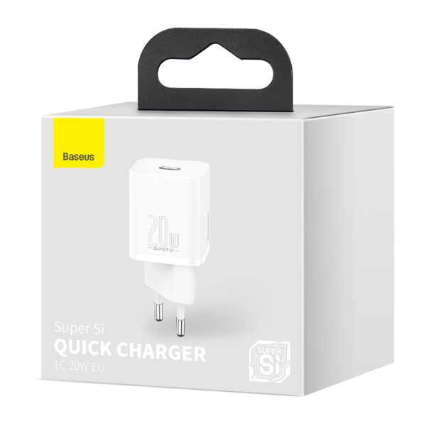 Lielisks SI 1C ātrs tālruņa lādētājs USB-C 20W PD White