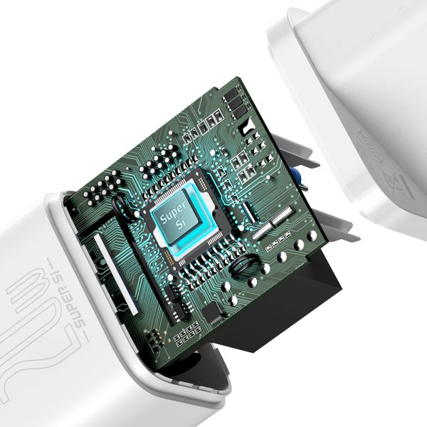 Lielisks SI 1C ātrs tālruņa lādētājs USB-C 20W PD White